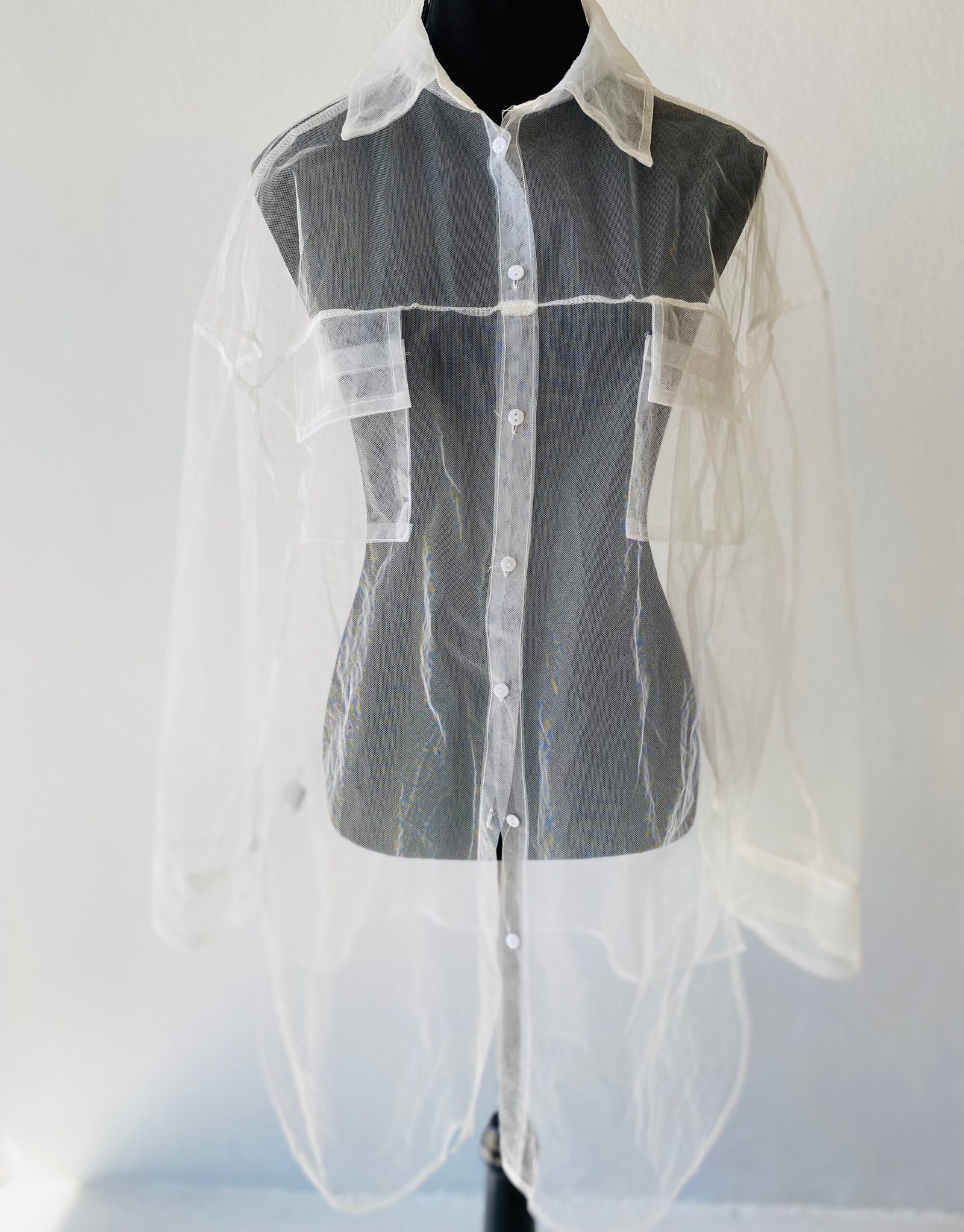 Rainbow Nation (sheer blouse/swimming costume coverup) - Size: XXL