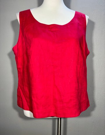 YESSICA Hot Pink Linen Top- Size CH48