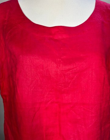 YESSICA Hot Pink Linen Top- Size CH48
