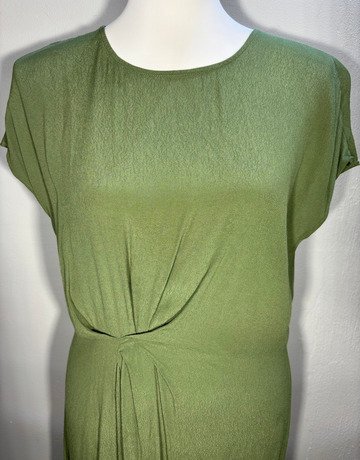 Trenery Green Viscose Dress- Size Medium