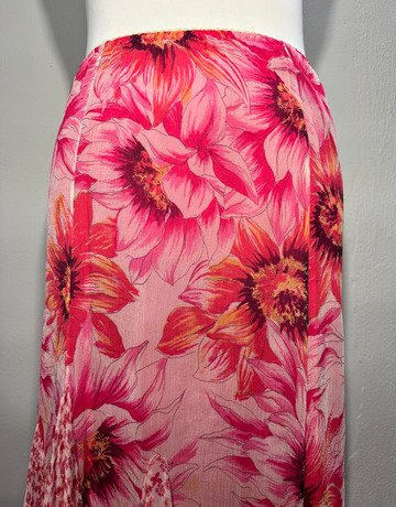 Habits Pink Floral Skirt- Size Medium