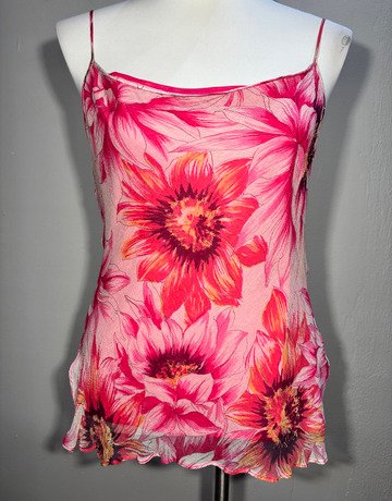 Habits Pink Floral Top- Size Medium