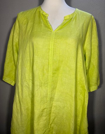 Hugo Flear Lime 100% Linen Dress- Size UK 32/34