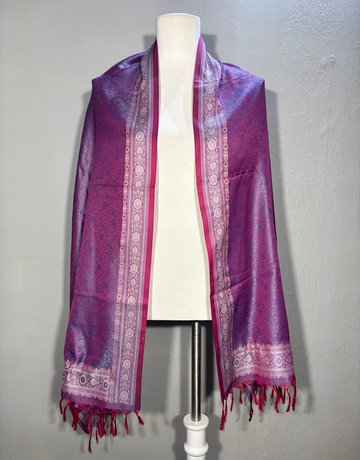 Purple Patterned Scarf- Medium Size
