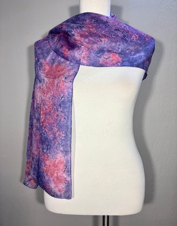 Purple Patterned Scarf- Small Size
