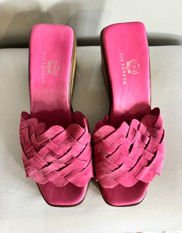 Valentino Pink Suede Heels- Size 38