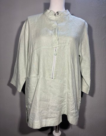 Hugo Flear Mint 100% Linen Top- Size 0 UK 30/32 (new with tags)