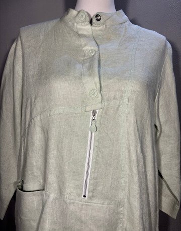 Hugo Flear Mint 100% Linen Top- Size 0 UK 30/32 (new with tags)