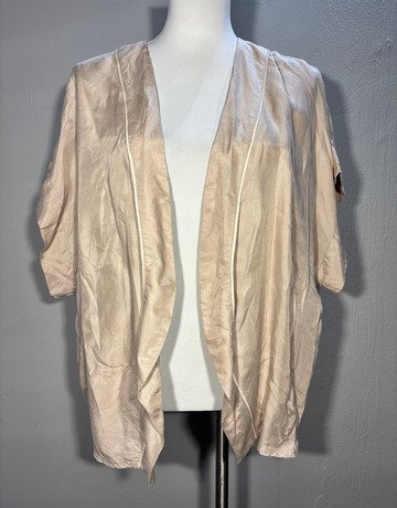 YAYA Women Beige 40% Viscose Blend Jacket- Size UK 38