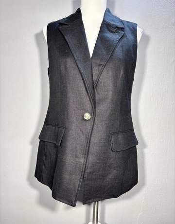 Witchery Black Linen Jacket- Size 10