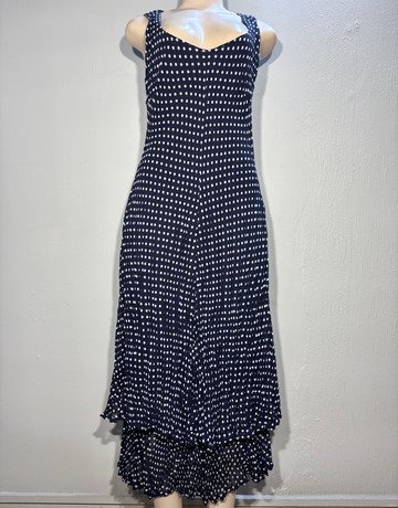 Phoebe & Co Navy Blue Polka Dot Dress- Size 10