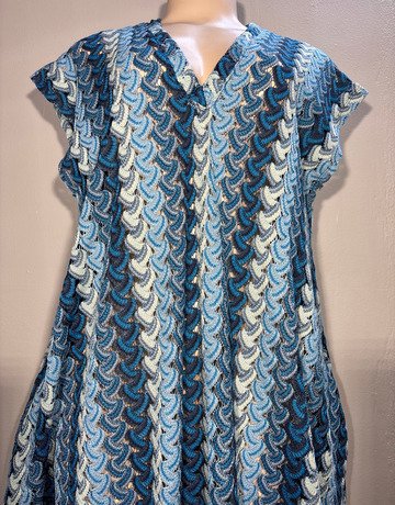 Michelle Ludek Blue Dress- Size Large