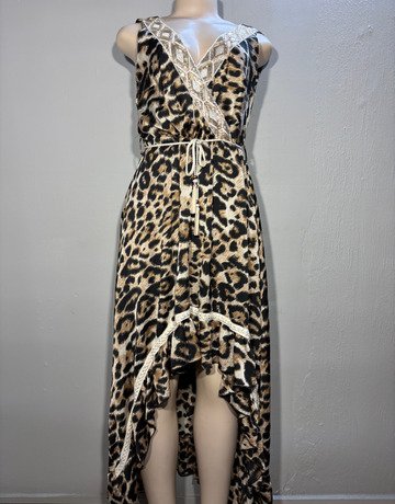Leopard Print Dress (No Brand Name)- Size Medium
