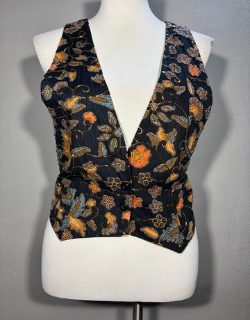 ICE Floral Beaded Waistcoat- Size Medium