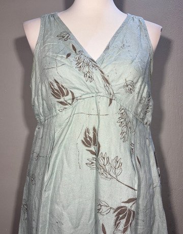 Murek Pure Linen Teal Dress- Size 38