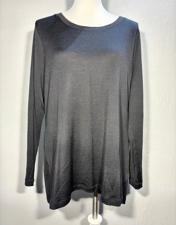 SIROCCO Black Pure Wool Top- Size Extra Large