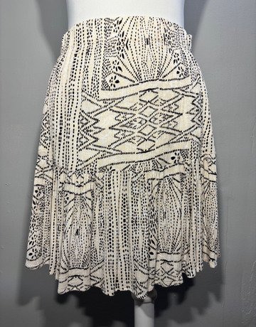 Desray Cream Patterned Skirt- Size SA32