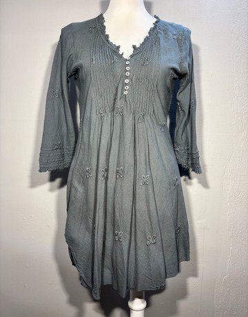 One Season Grey Cotton Top- Size Medium