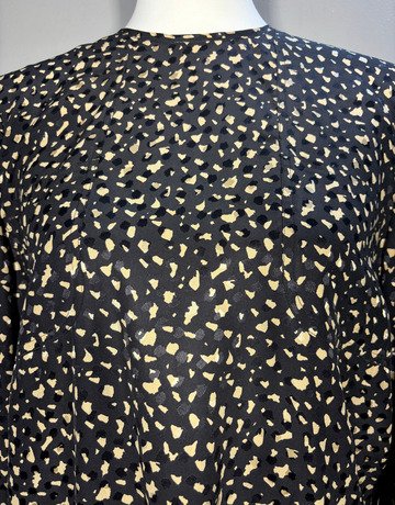 Valentino Black And Cream Patterned Shirt- Size UK8