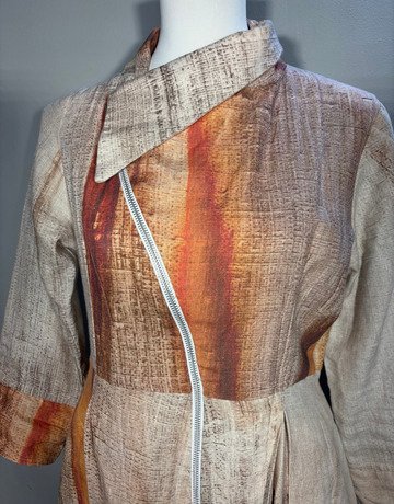 Hugo Flear Orange Pure Linen Jacket- Size 30/32