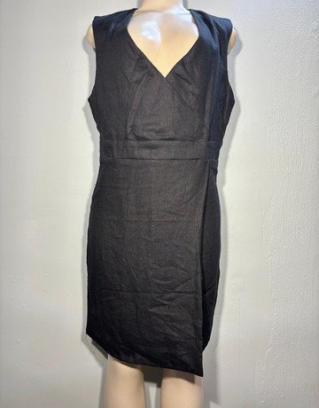 Hugo Flear Black Linen Dress- Size Large
