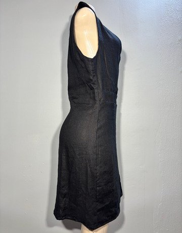 Hugo Flear Black Linen Dress- Size Large