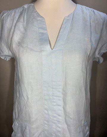 Soul Blue Linen Dress- Size Medium
