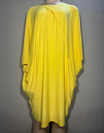 Hugo Flear Yellow Draped Cocoon Dress – Size UK 34-40 (free size)