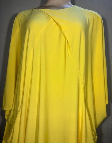 Hugo Flear Yellow Draped Cocoon Dress – Size UK 34-40 (free size)