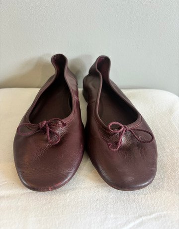 MNG Deep Wine Red Ballet Flats- Size 40