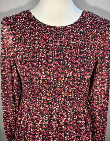 Stella Morgan Pink And Black Smocked Dress- Size UK12