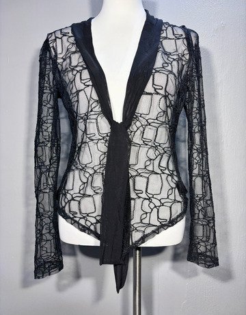 HipHop Black Sheer Jacket- Size 34