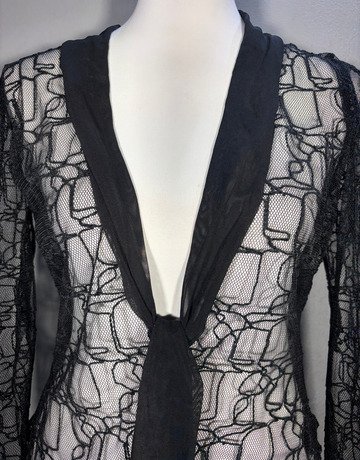 HipHop Black Sheer Jacket- Size 34