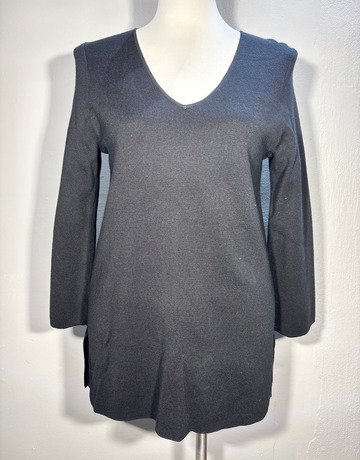 Trenery Black Cotton Top- Size Small