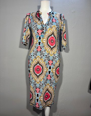 Iconic Colourful Patterned Dress- Size Extra-Small
