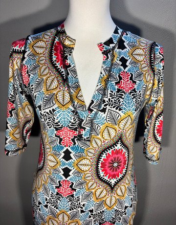 Iconic Colourful Patterned Dress- Size Extra-Small