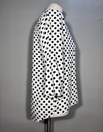 Trenery Black And White Polka Dot Top- Size Extra-Small