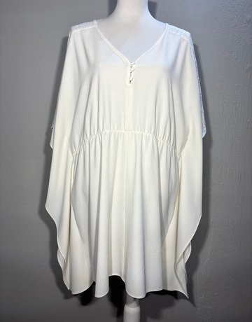 Poetry White Dress- Size Medium