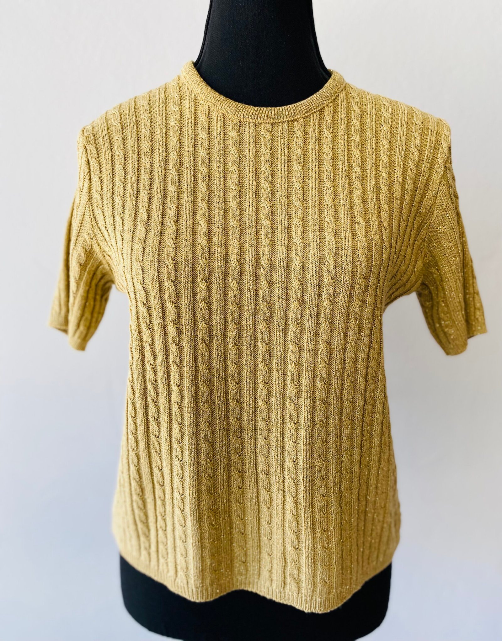 French Connection (knit top with gold sparkle) - Size: SA 12