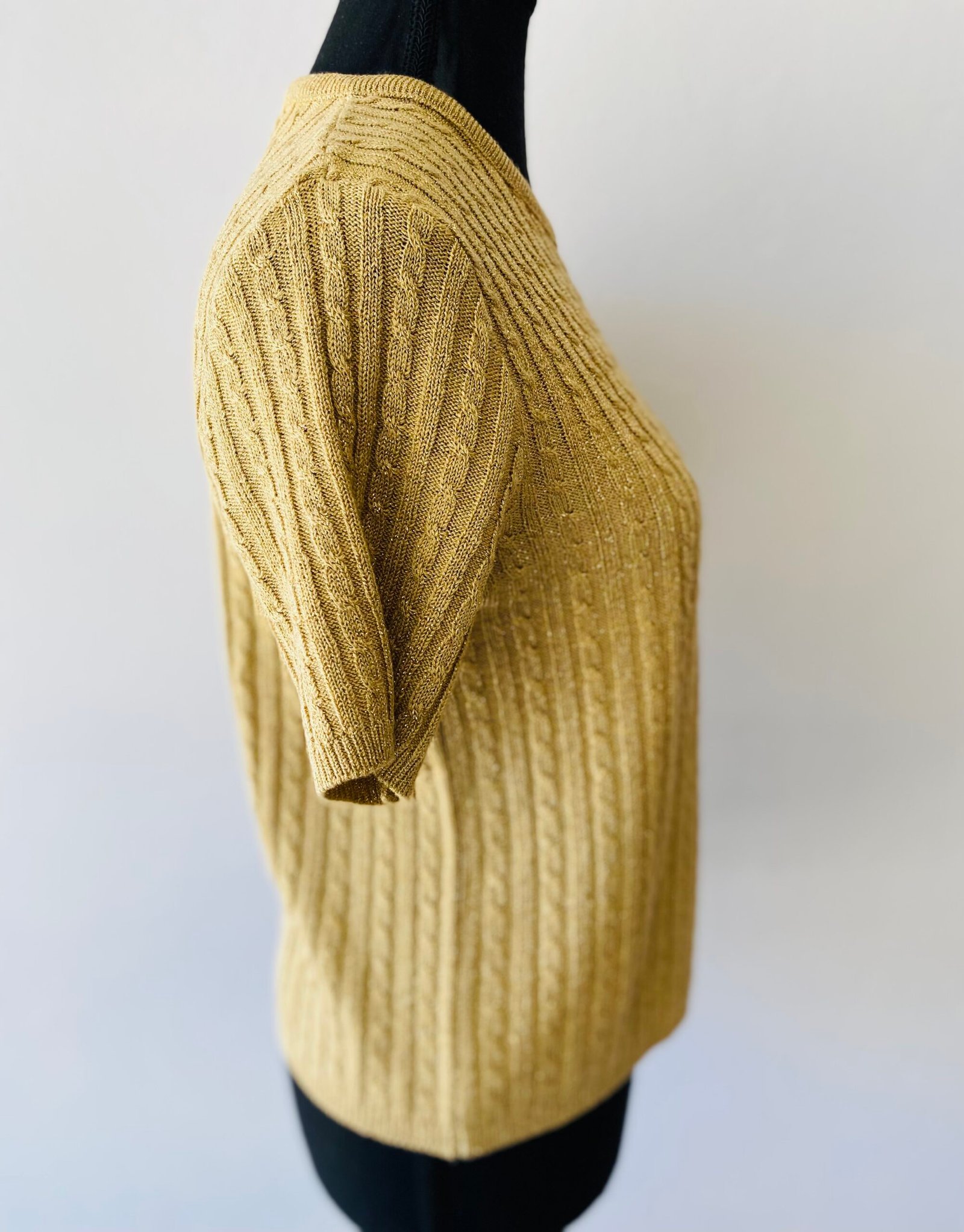 French Connection (knit top with gold sparkle) – Size: SA 12